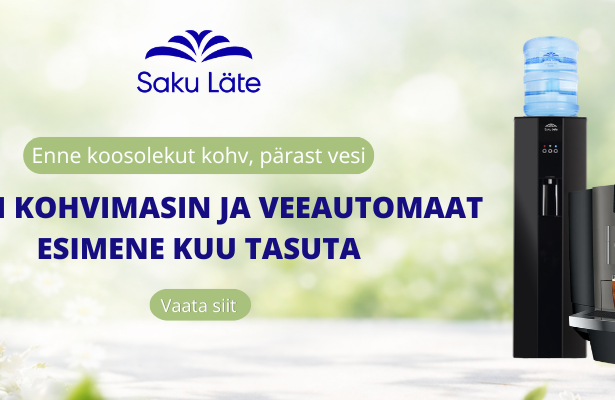 Rendi kohvimasin ja veeautomaat. Esimene kuu tasuta